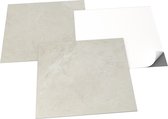 GENERIQUE - Sols PVC - Carrelage autocollant - Effet marbre - Grijs / Beige - 2,05m²/22 carreaux