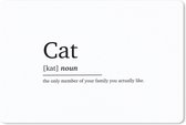 Muismat - Mousepad - Cat - Spreuken - Quotes - Kat definitie - Woordenboek - 27x18 cm - Muismatten