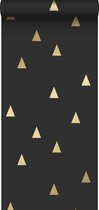 ESTAhome behang grafische driehoeken zwart en goud - 139123 - 0,53 x 10,05 m