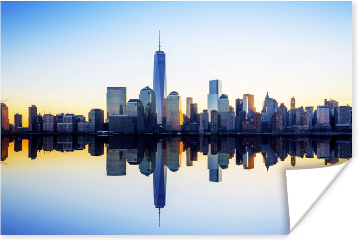 Poster Skyline - New York - Water - 120x80 cm