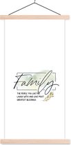 Porte-affiche avec affiche - Affiche scolaire - Citations - Famille - Proverbes - 90x180 cm - lattes vierges