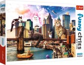Trefl Puzzle 1000 Pieces - Chats à New York - Funny Cities