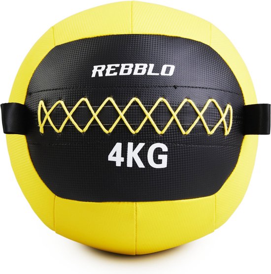 Rebblo Wall Ball - 4 Kg Gewichtsbal - Crossfit Medicijnbal - Fitness Gewicht  -... | bol.com