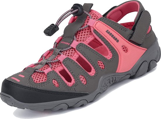Sandales d' Sandales d'extérieur - Sandales d'été - Taille 41 - Sandales de trekking en Plein air Sandales de sport anti-dérapantes - Rose