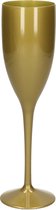 Onbreekbaar champagne/prosecco glas goud kunststof 15 cl/150 ml - Onbreekbare champagne glazen/flutes