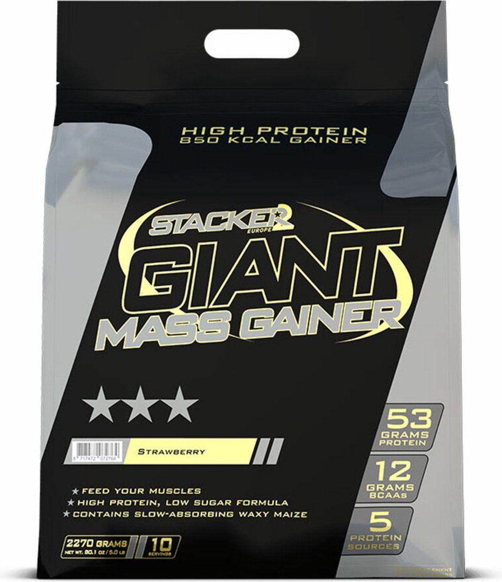 Goedkoopste Stacker 2 Giant Mass Gainer - 2.27 kg - Aardbei