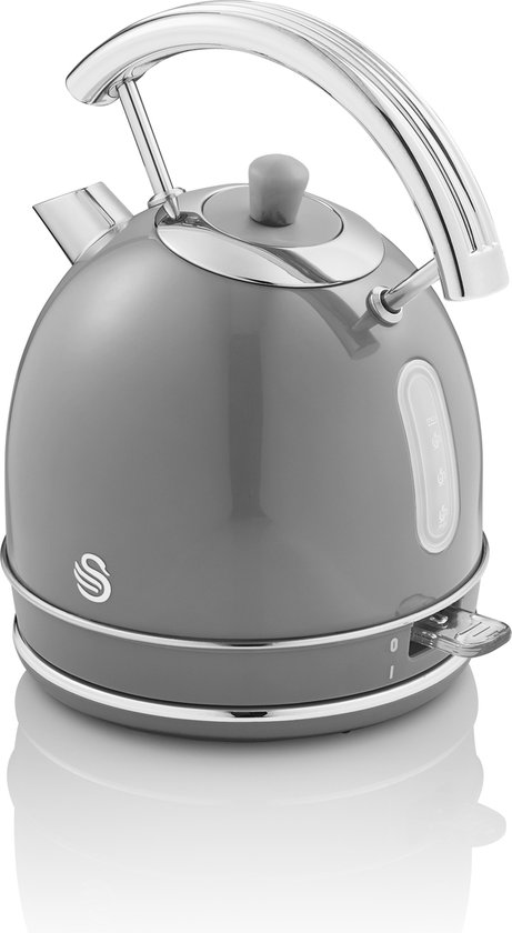 Swan Retro Waterkoker 1.8 Liter Grijs