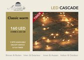 Cascade draadverlichting lichtsnoer met 160 lampjes classic warm wit met 8 lichtdraden - Lichtsnoeren - kerstverlichting