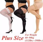 SCHEFMAN® - Curves - Plus Size - 60 denier - Hold Ups - Zwart - 4XL