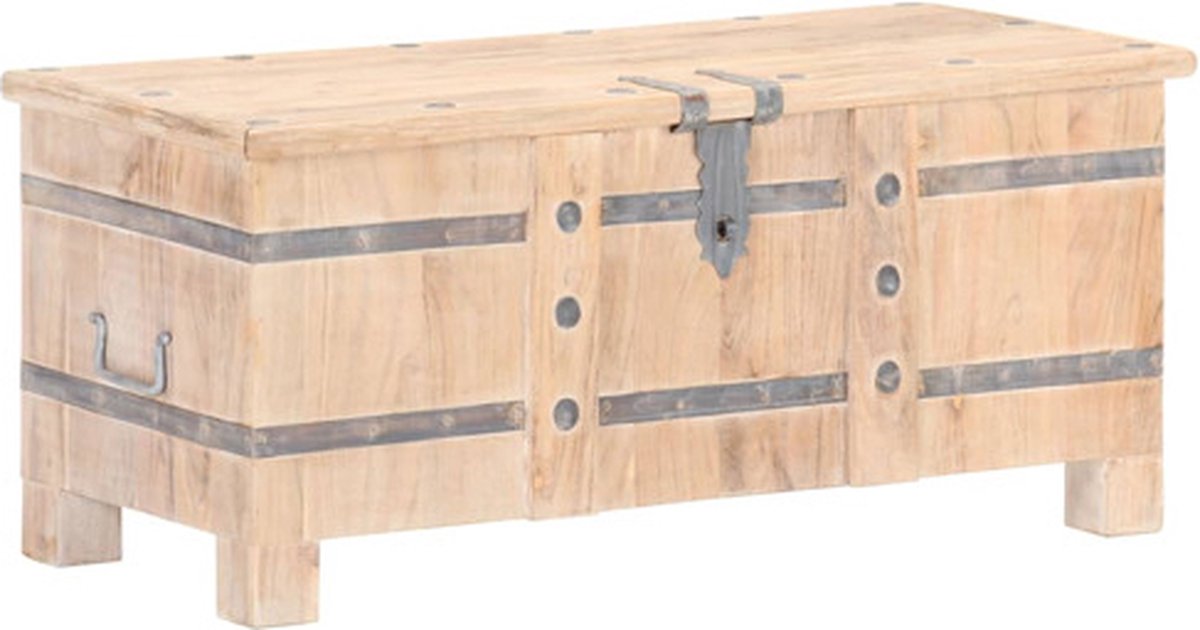 vidaXL - Opbergkist - 90x40x40 - cm - massief - acaciahout