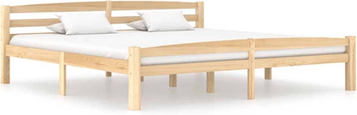 vidaXL - Bedframe - massief - grenenhout - 200x200 - cm