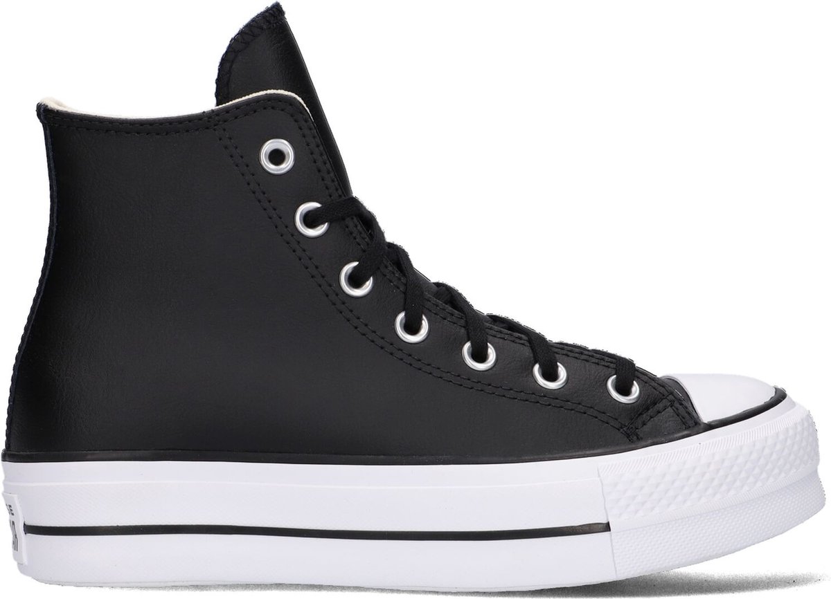 Converse Chuck Taylor All Star Lift Hi Zwart leer