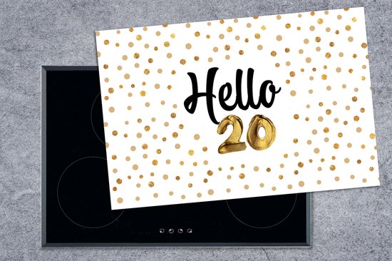 KitchenYeah® Inductie beschermer 76x51.5 cm - Jubileum - 20 jaar - Design - Kookplaataccessoires - Afdekplaat voor kookplaat - Inductiebeschermer - Inductiemat - Inductieplaat mat