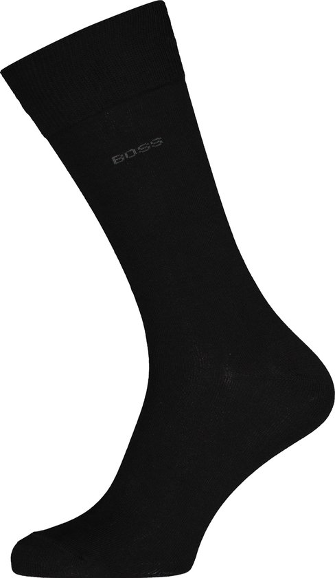 BOSS regular socks (3-pack) - herensokken katoen - zwart - Maat:
