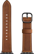 Bracelet en cuir (marron), adapté à toutes les séries Apple Watch avec des tailles de boîtier de 38, 40 et 41 mm