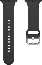 Bracelet en Siliconen (noir), adapté à toutes les séries Apple Watch avec boîtier de taille 42, 44 et 45 mm