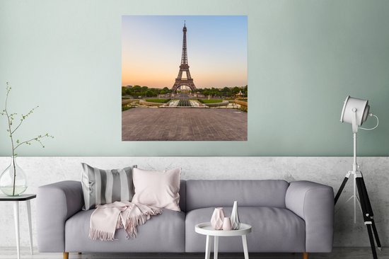 Poster Paris - Tour Eiffel - Lever du Soleil - 75x75 cm