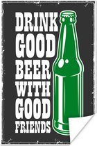 Affiche Mancave - Bières - Vintage - Bouteille - 40x60 cm