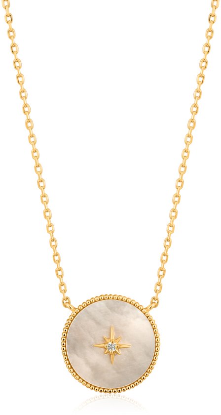 Hidden Gem Moher of Pearl Emblem necklace N022-02G