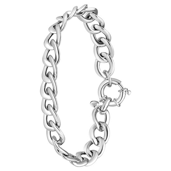 Lucardi Dames Armband gourmet - Echt Zilver - Armband - Cadeau - Moederdag - 20 cm - Zilverkleurig