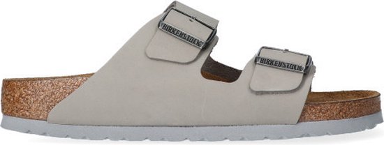 Birkenstock Arizona Slippers Femme Gris Dove Coupe Étroite | Gris | Nubuck | Taille 36