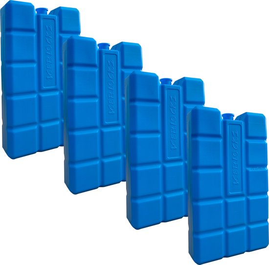 DULA Koelelementen - blauw - 4 stuks - 400 gram - 16x9x3,2cm van DULA — afbeelding 2