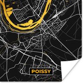 Poster Plattegrond – Kaart – Stadskaart – Frankrijk – Poissy - 50x50 cm