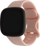 Bandje Voor Fitbit Versa 3 / Sense Sport Band - Pink Sand (Roze) - Maat: SM - Horlogebandje, Armband