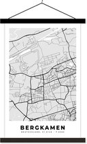 Porte-affiche avec affiche - Affiche scolaire - Bergkamen - Plan de la ville - Carte - Allemagne - Carte - 40x60 cm - Lattes noires
