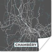 Poster Chambéry - Stadskaart - Kaart - Frankrijk - Plattegrond - 100x100 cm XXL