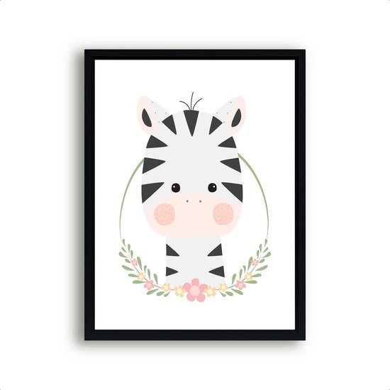 Poster Lieve zebra - Safari dieren / Jungle / Safari / 30x21cm