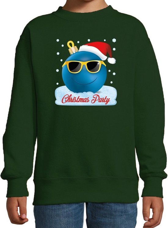 Foute kersttrui / sweater Christmas party met coole / stoere kerstbal -  groen voor... | bol.com