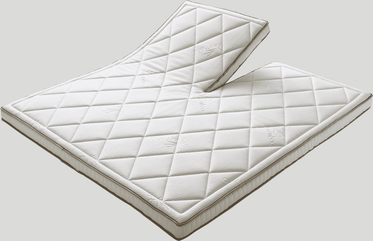Luxe Topper matras / topdek matras Caspar Nasa visco traagfoam | 200 x 210 cm | Met Split