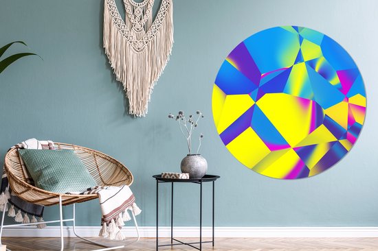 Un fond abstrait avec une structure en losange Assiette en plastique cercle mural ⌀ 120 cm - impression photo sur cercle mural / cercle vivant (décoration murale) XXL / Groot format!