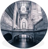 WallCircle - Wandcirkel ⌀ 30 - Grand Central - New York - Station - Ronde schilderijen woonkamer - Wandbord rond - Muurdecoratie cirkel - Kamer decoratie binnen - Wanddecoratie muurcirkel - Woonaccessoires