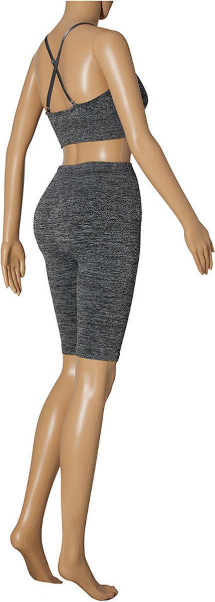 Xtreme Sportswear Korte Sportlegging Dames Short Antraciet Melange-S van Xtreme Sportswear — afbeelding 5