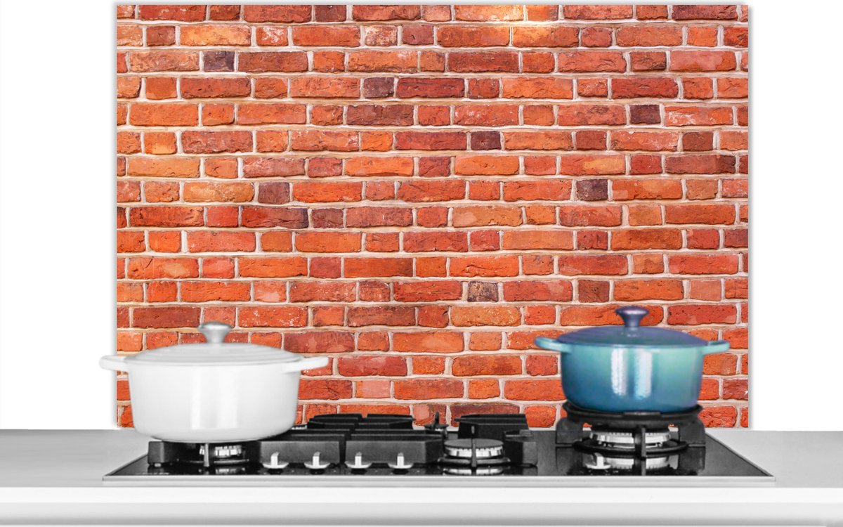 Spatscherm - Muren - Robuust - Baksteen - Spatwand - Keuken achterwand - 100x65 cm