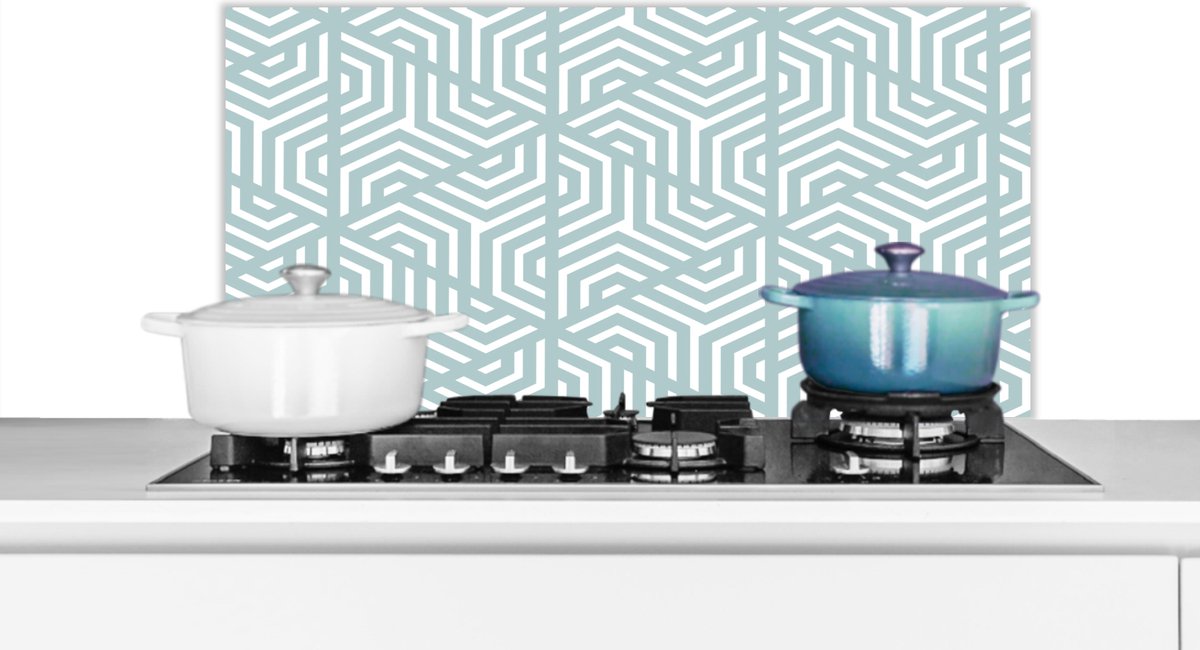 Spatwand - Keuken - Geometrie - Driehoek - Spatscherm - Patronen - Abstract - Keuken - 80x40 cm