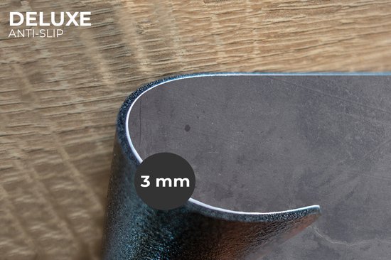 Set de table - Industriel - Imprimé béton - Grijs - Ardoise - 45x30 cm - 6 pièces - Résistant à la chaleur - Antidérapant - Coussinet - Amovible