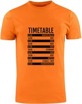 Timetable Festival bier Oranje T-shirt - feest - party - kermis - bier - shirt - unisex