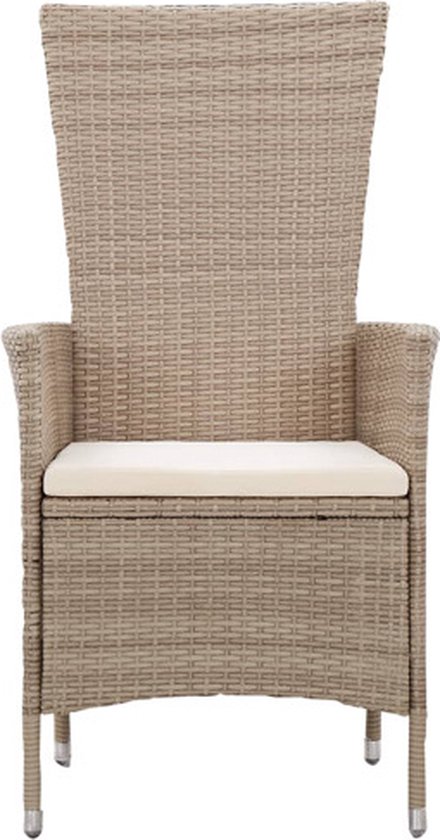 vidaXL Ensemble de jardin 7 pièces avec coussins Beige