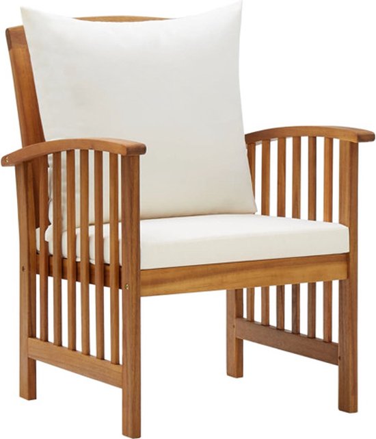 vidaXL Ensemble de salon 4 pièces avec coussins en bois d'acacia massif