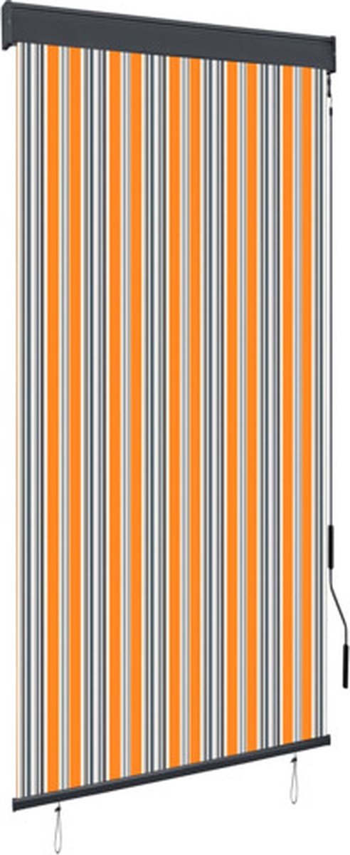 vidaXL - Rolgordijn - voor - buiten - 100x250 - cm - geel - en - blauw