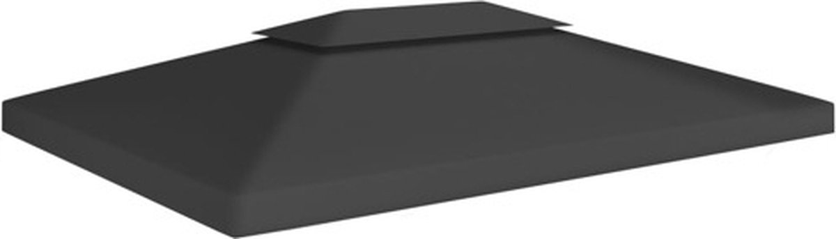 Bol.com vidaXL - Prieeldak - 2-laags - 310 - g/m² - 4x3 - m - zwart aanbieding