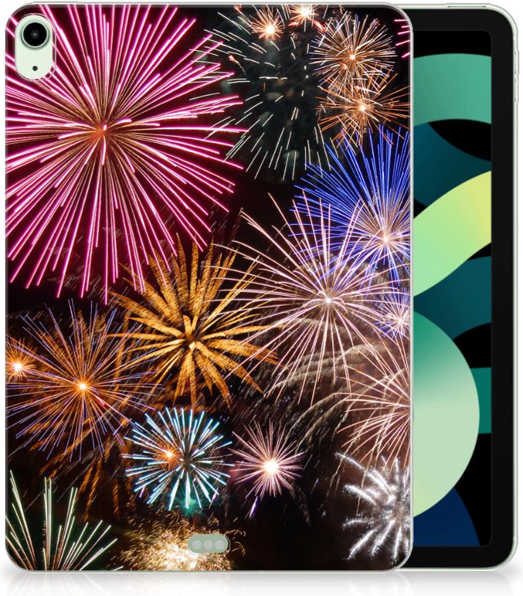 iPad Air (2020/2022) 10.9 inch Leuke Siliconen Hoes Vuurwerk