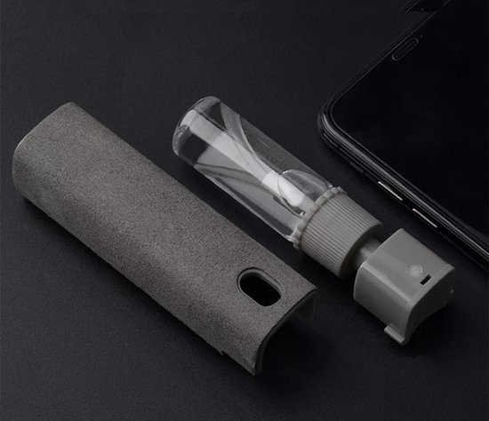 Fonken 2 In 1 Telefoonschermreiniger Spray Draagbare Tablet Mobiele PC Schermreiniger Microvezeldoek Set Glasreiniging Artefact Opslag kopen vanaf een prijs van 3.16