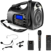 Portable speaker - Vonyx ST016 draagbare speaker met Bluetooth, mp3 speler en 2 draadloze microfoons - 130W