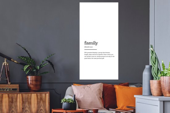 Stickers muraux - Film autocollant - Citations - Dictons - Famille - Dictionnaire - 60x120 cm - Film adhésif - Stickers muraux Chambre d'enfant - Papier peint autocollant - Papier peint autocollant - Film autocollant