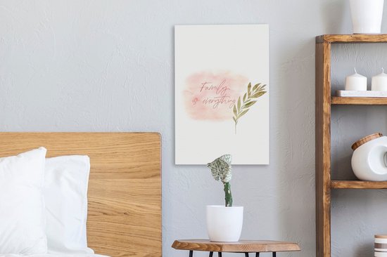 Tableau sur toile Famille - Citations - La famille est tout - Proverbes - 20x30 cm - Décoration murale