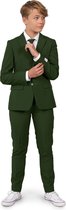 OppoSuits TEEN BOYS Glorious Green - Costume Ado - Couleur Unie Décontractée - Vert Foncé - Taille EU 158/164